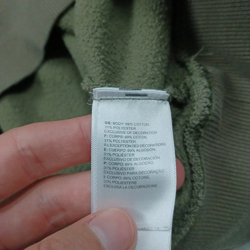 North Face Sweater Mens Large Green Hoodie Bear‎ Outdoor Casual